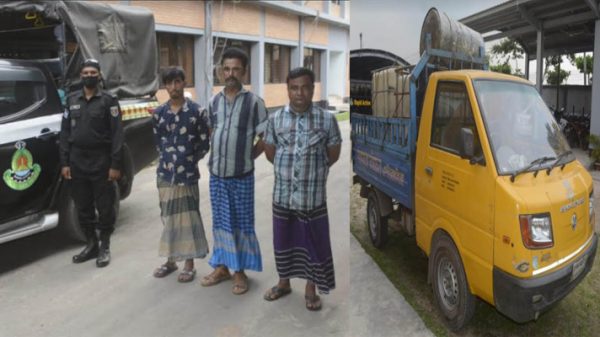 কাঁচপুরে তেল চোর চক্রের ৩ সদস্য গ্রেফতার