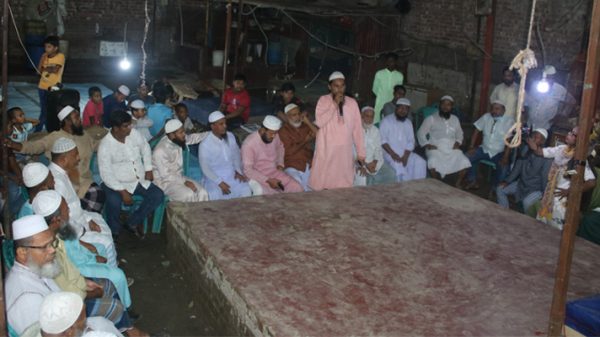 কুতুবপুরের ৯নং ওয়ার্ডের মেম্বার পদপ্রার্থী ইউনুছ মাষ্টারের উঠান বৈঠক